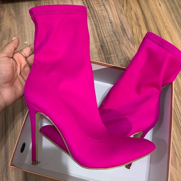 Fashion Nova Shoes - Fuchsia Pink Boots